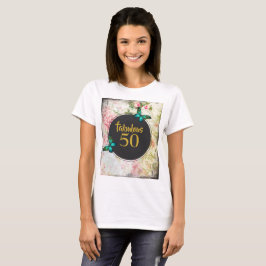 素晴らしい50緑の蝶オンヴィンテージコラージュ Tシャツ