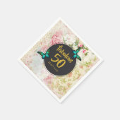 素晴らしい50蝶オンヴィンテージコラージュ スタンダードカクテルナプキン (角)