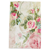 素晴らしい50蝶オンヴィンテージコラージュ ミディアムペーパーバッグ (裏面)