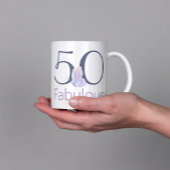 素晴らしい50誕生日バタフライエレガント脚本 コーヒーマグカップ