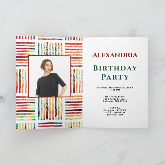 素晴らしい50誕生日フォト招待状パーソナライズ カード (内部)