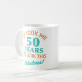 素晴らしい50誕生日 コーヒーマグカップ (正面左)
