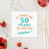素晴らしい50誕生日 スタンダードカクテルナプキン (インサイチュ)