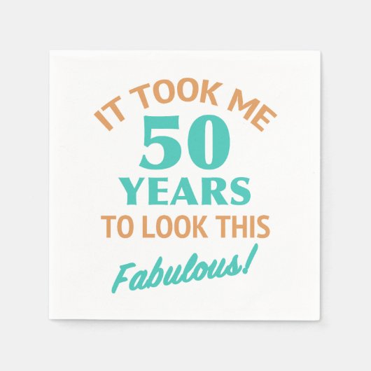 素晴らしい50誕生日 スタンダードカクテルナプキン (正面)