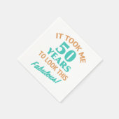 素晴らしい50誕生日 スタンダードカクテルナプキン (角)