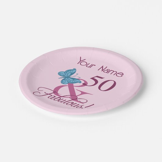素晴らしい50誕生日 ペーパープレート (アングル)