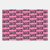 素晴らしい50誕生日 ラッピングペーパーシート (正面3)