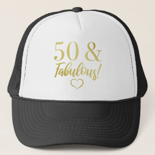 素晴らしい50誕生日(金ゴールド) キャップ