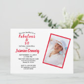 素晴らしい50誕生祝い 招待状 (スタンド正面)