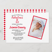 素晴らしい50誕生祝い 招待状 (正面/裏面)