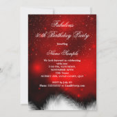 素晴らしい50赤ハイヒール誕生日パーティー 招待状 (裏面)