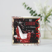 素晴らしい50赤白黒50th誕生日パーティー2 招待状 (スタンド正面)