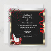 素晴らしい50赤白黒50th誕生日パーティー2 招待状 (裏面)