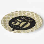 素晴らしい50金ゴールド誕生日紙プレート ペーパープレート (アングル)
