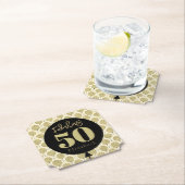 素晴らしい50金ゴールド誕生日 ペーパーコースター (インサイチュ)