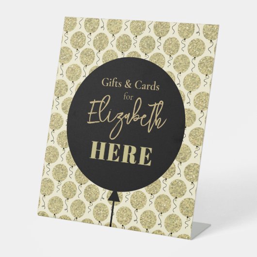 素晴らしい50金ゴールド誕生日 台座サイン (正面)