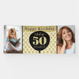 素晴らしい50金ゴールド誕生日 横断幕