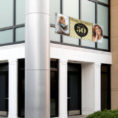 素晴らしい50金ゴールド誕生日 横断幕 (ビルの外側)