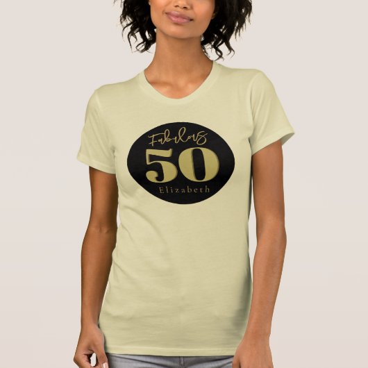 素晴らしい50金ゴールド誕生日 Tシャツ (正面)
