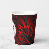 素晴らしい50魅惑的な光沢のある赤いフラクタル誕生日 紙コップ (左)