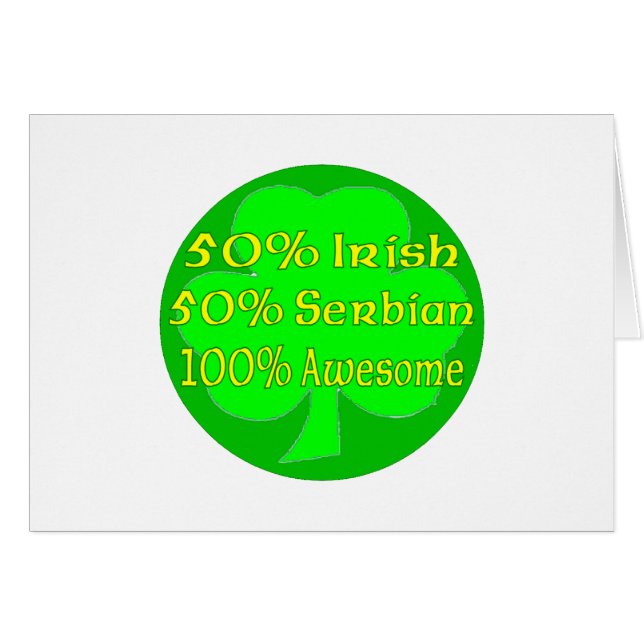 素晴らしい50%のアイルランド人50%のセルビア人100%年 (正面横)