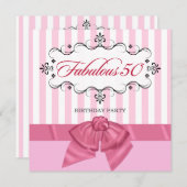 素晴らしい50 -カスタムバースデーパーティ招待状 招待状 (正面/裏面)