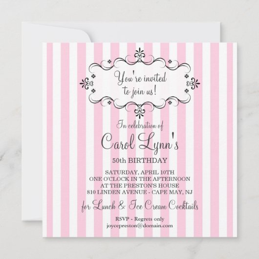 素晴らしい50 -カスタムバースデーパーティ招待状 招待状 (裏面)