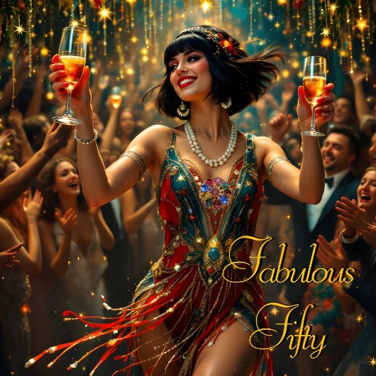 素晴らしい50 1920'アートデコ女性フラッパー 招待状