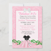 素晴らしい50sプードルスカート誕生日招待状 招待状 (正面)