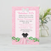 素晴らしい50sプードルスカート誕生日招待状 招待状 (スタンド正面)