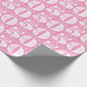 素晴らしい50thピンク誕生日 ラッピングペーパー (角)