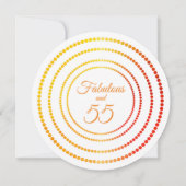 素晴らしい55白オレンジレッドイエロー 招待状 (裏面)