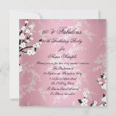素晴らしい60フォトピエレガントックブロッサム誕生日2 招待状 (裏面)