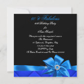 素晴らしい60ブルーフォトエレガントバースデーパーティー 招待状 (裏面)