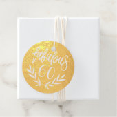 素晴らしい60人の女性の誕生日のエレガントガラス フェイバータグ (箱)