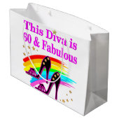 素晴らしい60年の古いショークイーン ラージペーパーバッグ (裏面アングル)