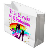 素晴らしい60年の古いショークイーン ラージペーパーバッグ (正面アングル)