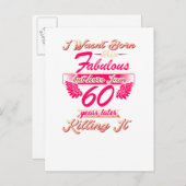 素晴らしい60歳の誕生日パーティギフトティー インビテーションポストカード (正面/裏面)