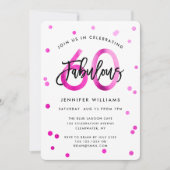 素晴らしい60番目 |ピモダンッエレガントク誕生日パーティー 招待状 (正面)