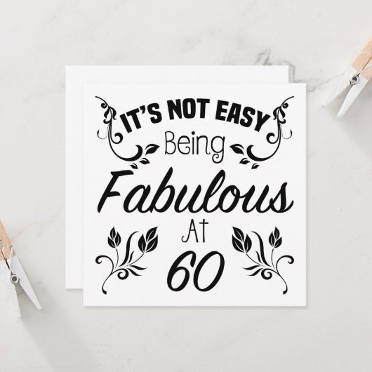 素晴らしい60誕生日 カード (正面/裏面インサイチュ)