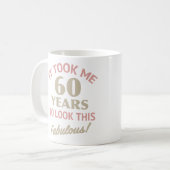 素晴らしい60誕生日 コーヒーマグカップ (正面左)