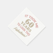 素晴らしい60誕生日 スタンダードカクテルナプキン (角)