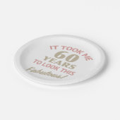 素晴らしい60誕生日 ペーパープレート (アングル)