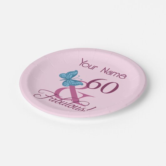 素晴らしい60誕生日 ペーパープレート (アングル)