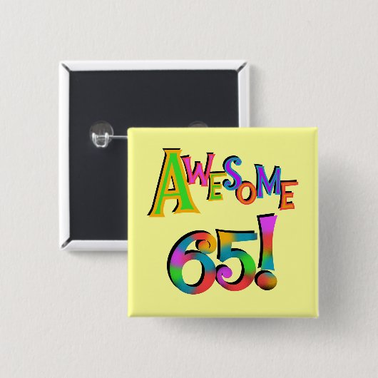 素晴らしい65枚の誕生日のTシャツおよびギフト 缶バッジ (正面&裏面)