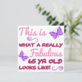 素晴らしい65誕生日 カード (スタンド正面)