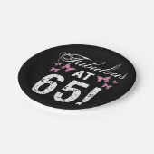 素晴らしい65誕生日 ペーパープレート (アングル)