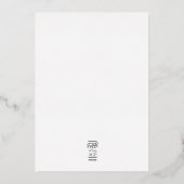 素晴らしい69 エレガント 69th誕生日フォイル招待状 箔招待状 (裏面)