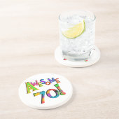 素晴らしい70枚の誕生日のTシャツおよびギフト コースター (側面)