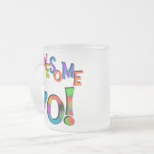 素晴らしい70枚の誕生日のTシャツおよびギフト フロストグラスマグカップ (正面左)